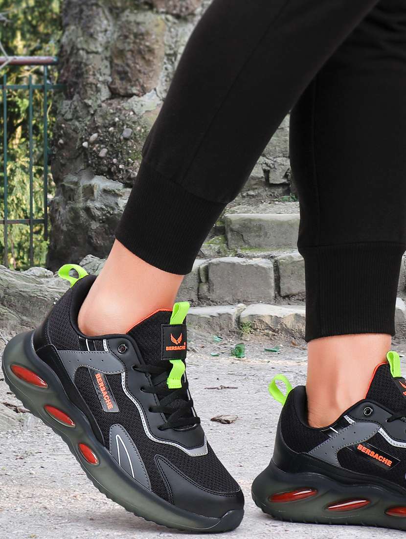 black sheet sport shoes - 19354288 - Standard Image - 2