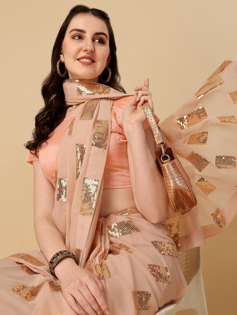 self design bollywood saree with blouse - 19354332 - Standard Image - 2