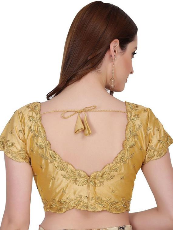 gold embroidered regular blouse - 19355266 - Standard Image - 2