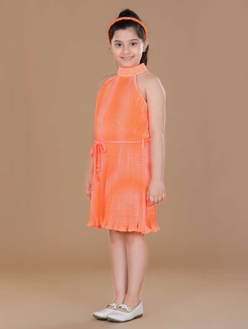 girls halter neck sleeveless frock