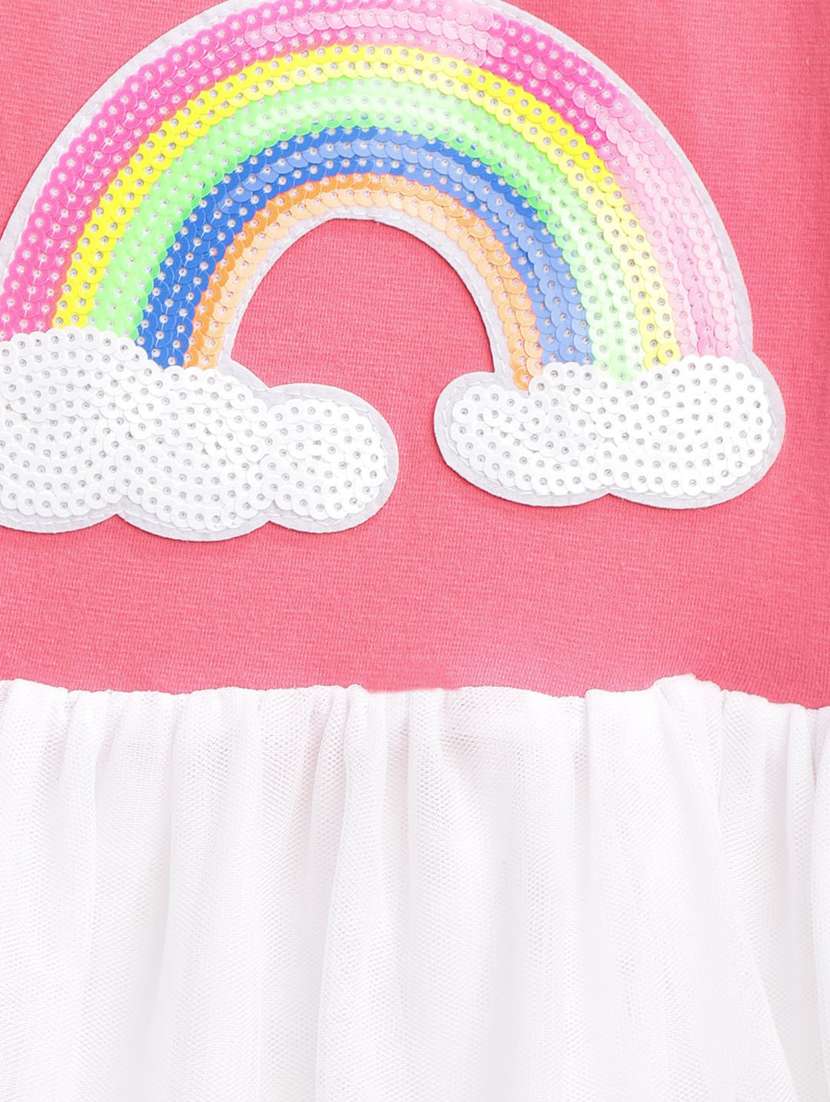 girls round neck short sleeves frock - 19370850 -  Standard Image - 2