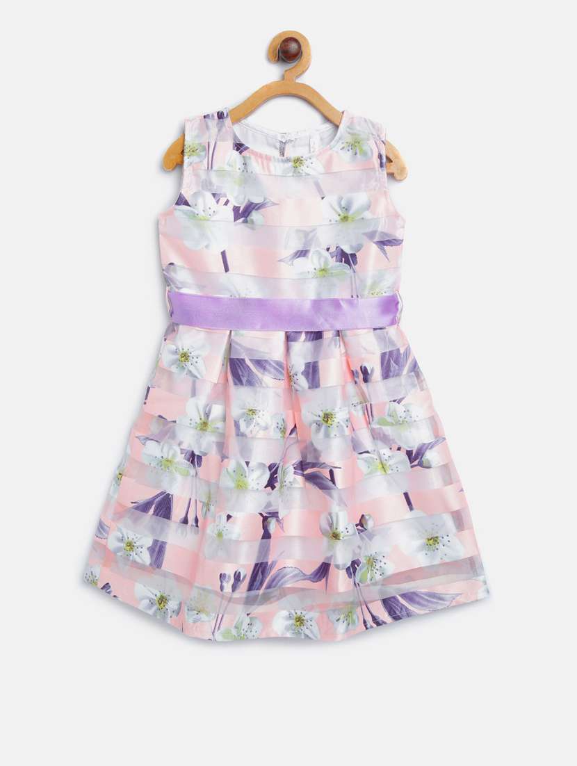 girls round neck sleeveless frock
