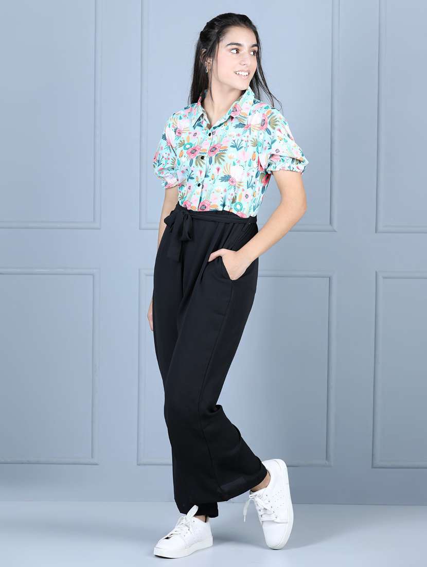 multi colored polyester full length jump suit - 19370893 -  Standard Image - 2