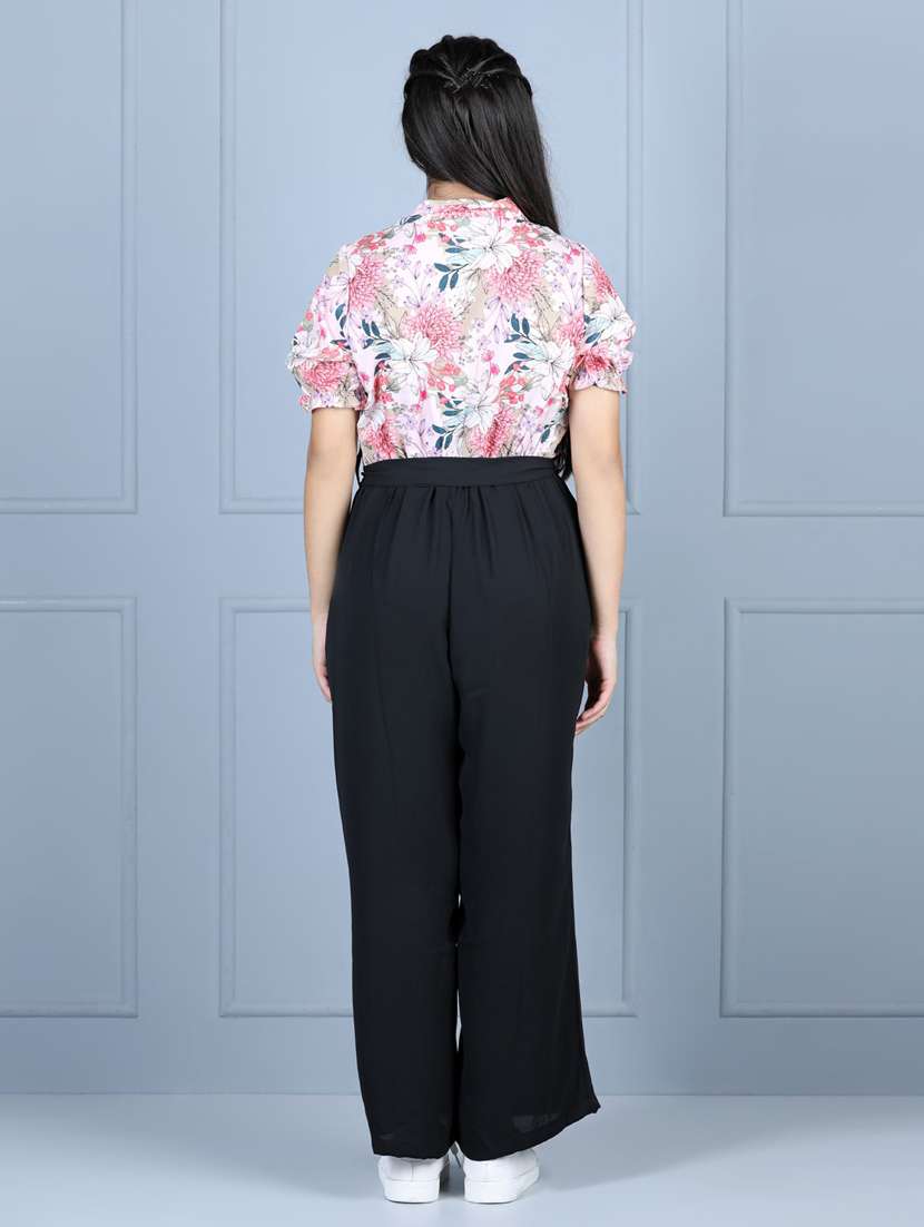 multi colored polyester full length jumpsuit  - 19370895 -  Standard Image - 2