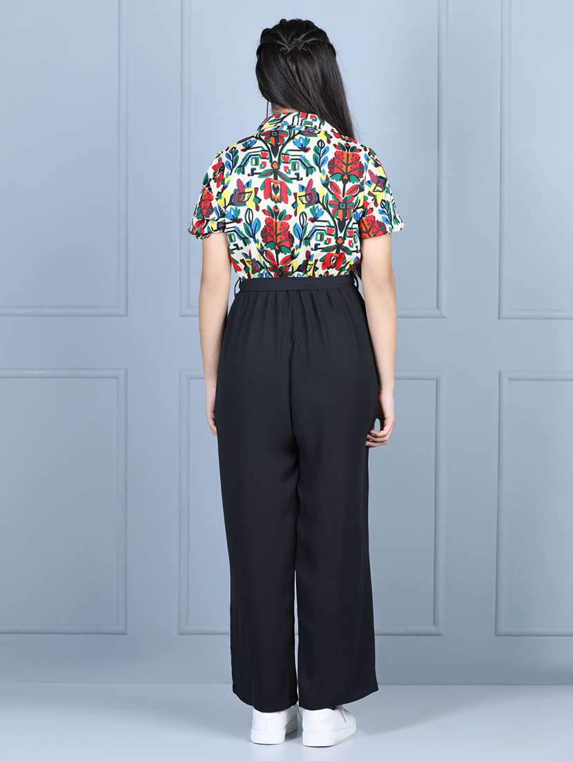 multi colored polyester full length jumpsuit - 19370897 - Standard Image - 2
