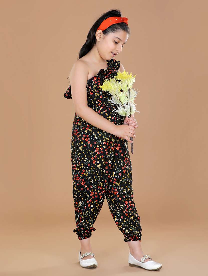 black polyester full length jumpsuit  - 19370911 -  Standard Image - 2