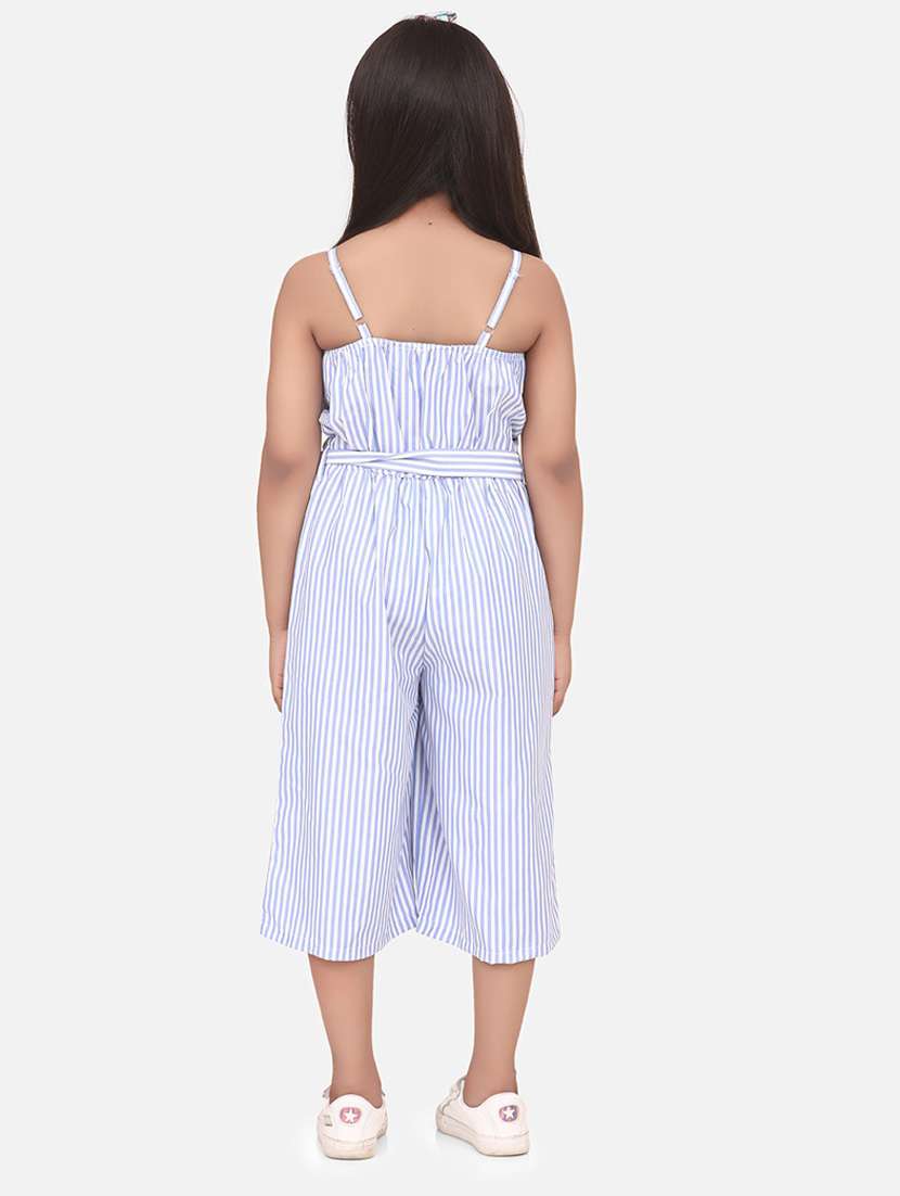 blue cotton blend jumpsuit  - 19370925 -  Standard Image - 2