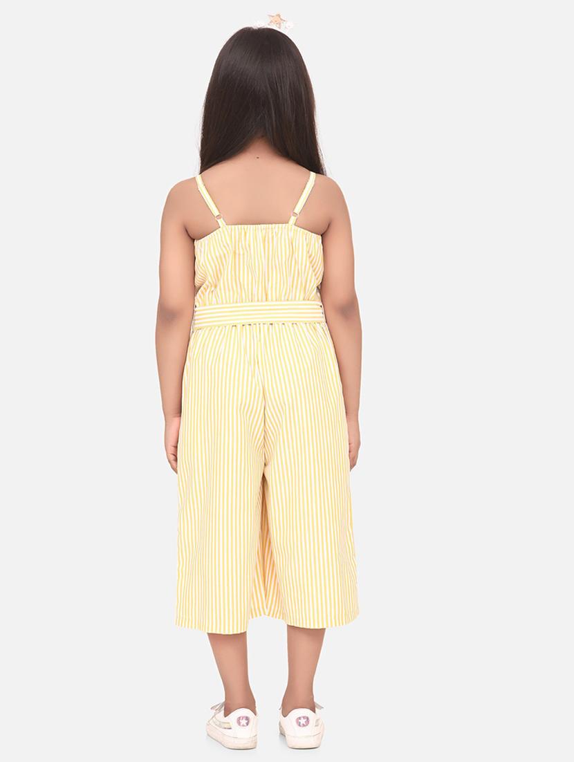 yellow cotton blend jumpsuit - 19370926 - Standard Image - 2
