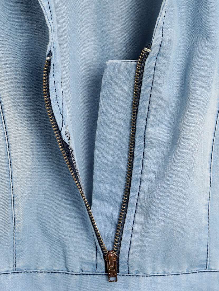 blue denim full length jumpsuit  - 19370941 -  Standard Image - 2