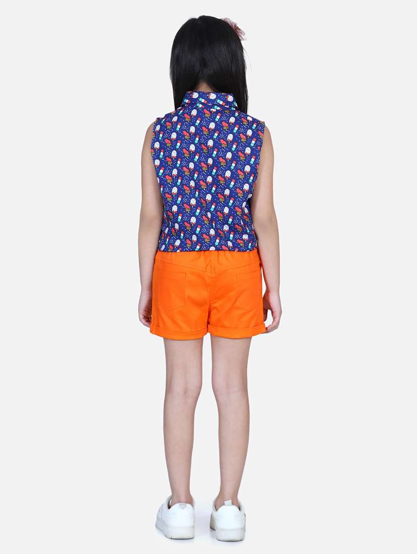 multi colored cotton shorts  twin sets - 19371013 -  Standard Image - 2