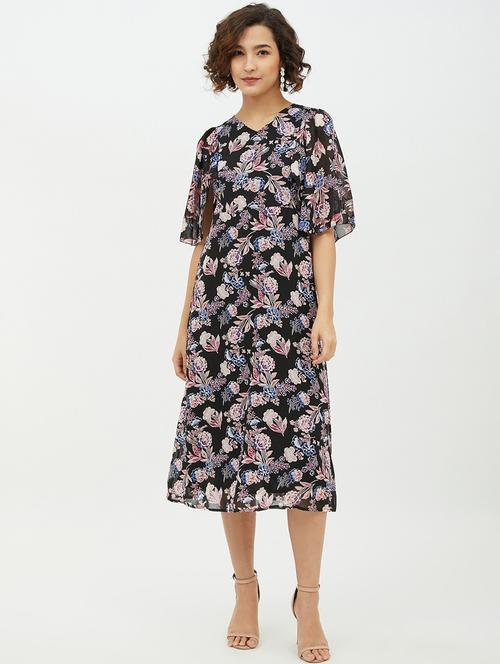 women's fit & flare floral dress - 19371262 -  Standard Image - 0