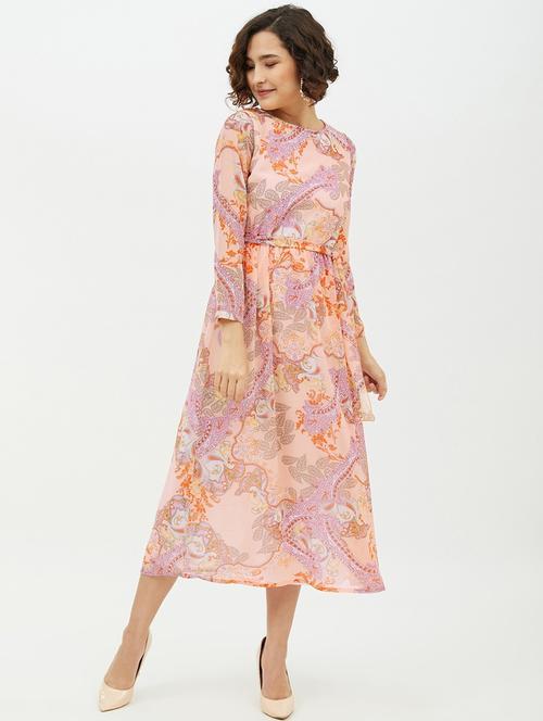 women's leaf print dress - 19371269 - Standard Image - 0