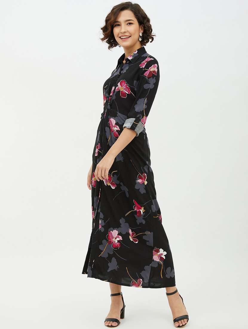 women's shirt floral dress - 19371276 - Standard Image - 2