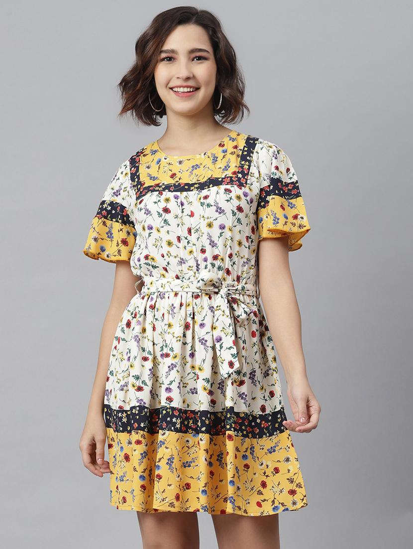 women's fit & flare floral dress - 19371283 - Zoom Image - 0