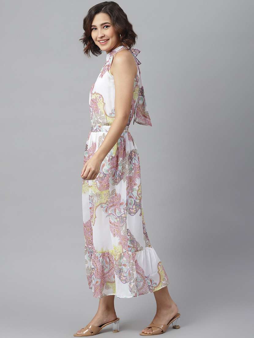 white georgette dress - 19371289 -  Standard Image - 2