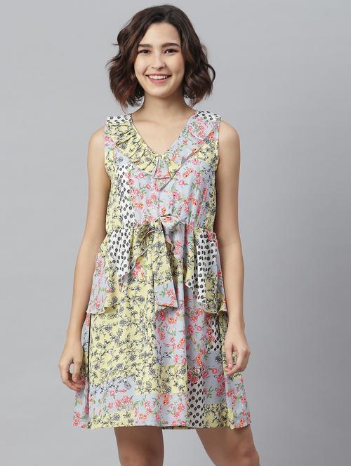 women's peplum floral dress - 19371300 -  Standard Image - 0