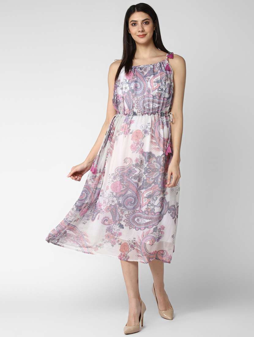 women's fit & flare paisley dress - 19371327 - Zoom Image - 0