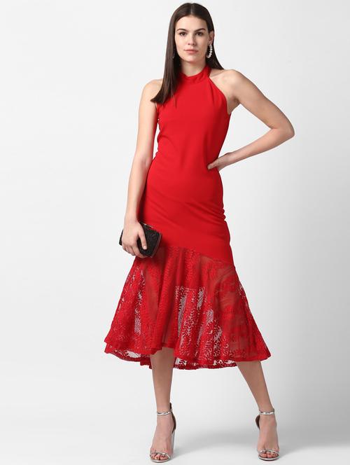 women's fit & flare midi dress - 19371338 - Standard Image - 0