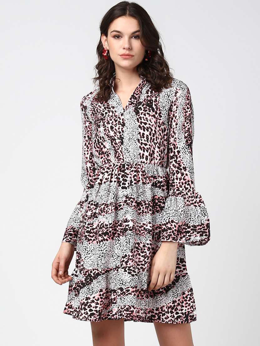 women's fit & flare self design dress - 19371360 - Zoom Image - 0