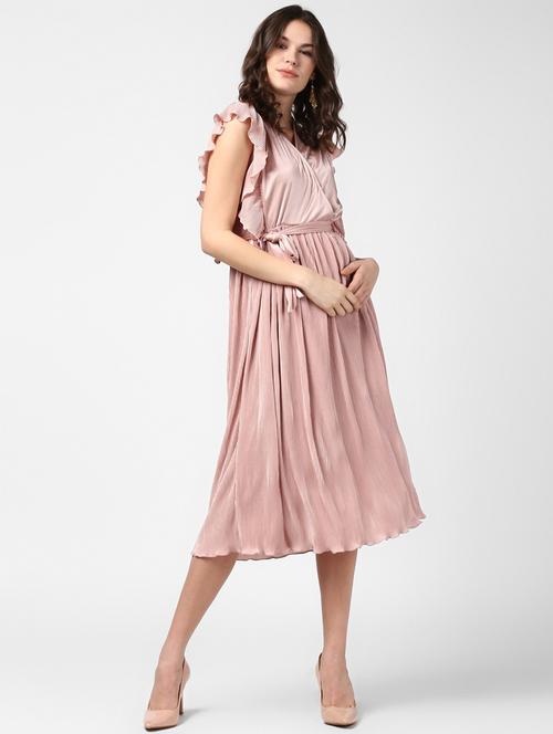 women's fit & flare solid dress - 19371371 - Standard Image - 0