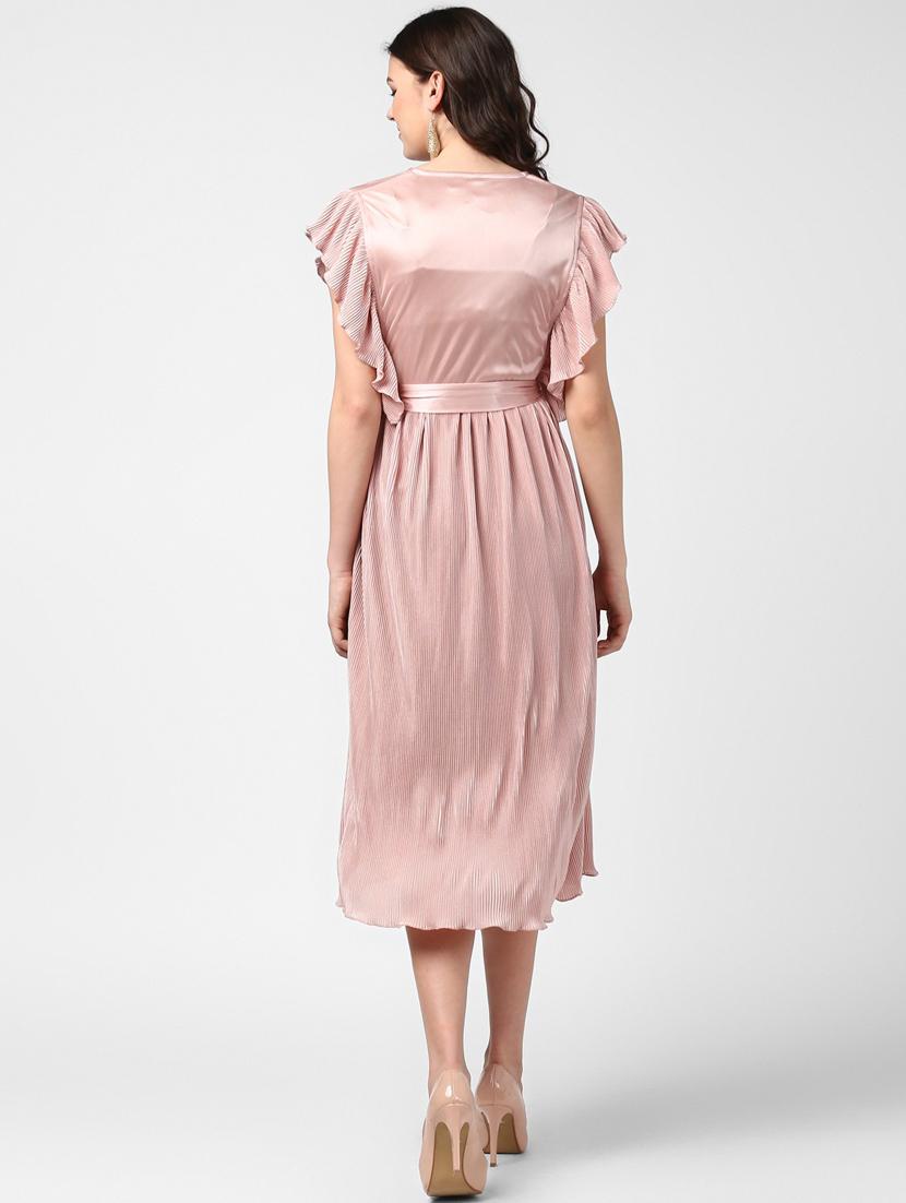 women's fit & flare solid dress - 19371371 - Standard Image - 2