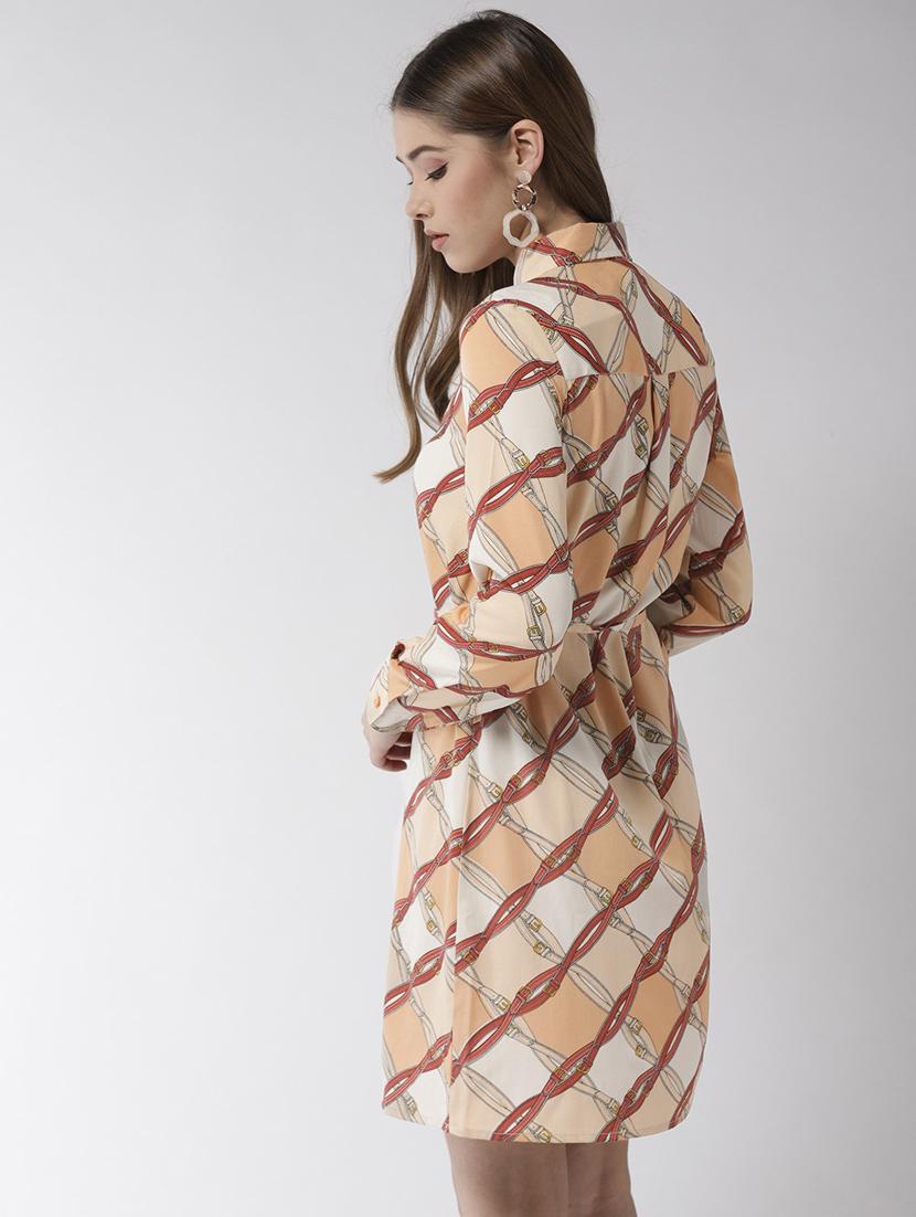 women's shirt printed dress - 19371381 - Standard Image - 2