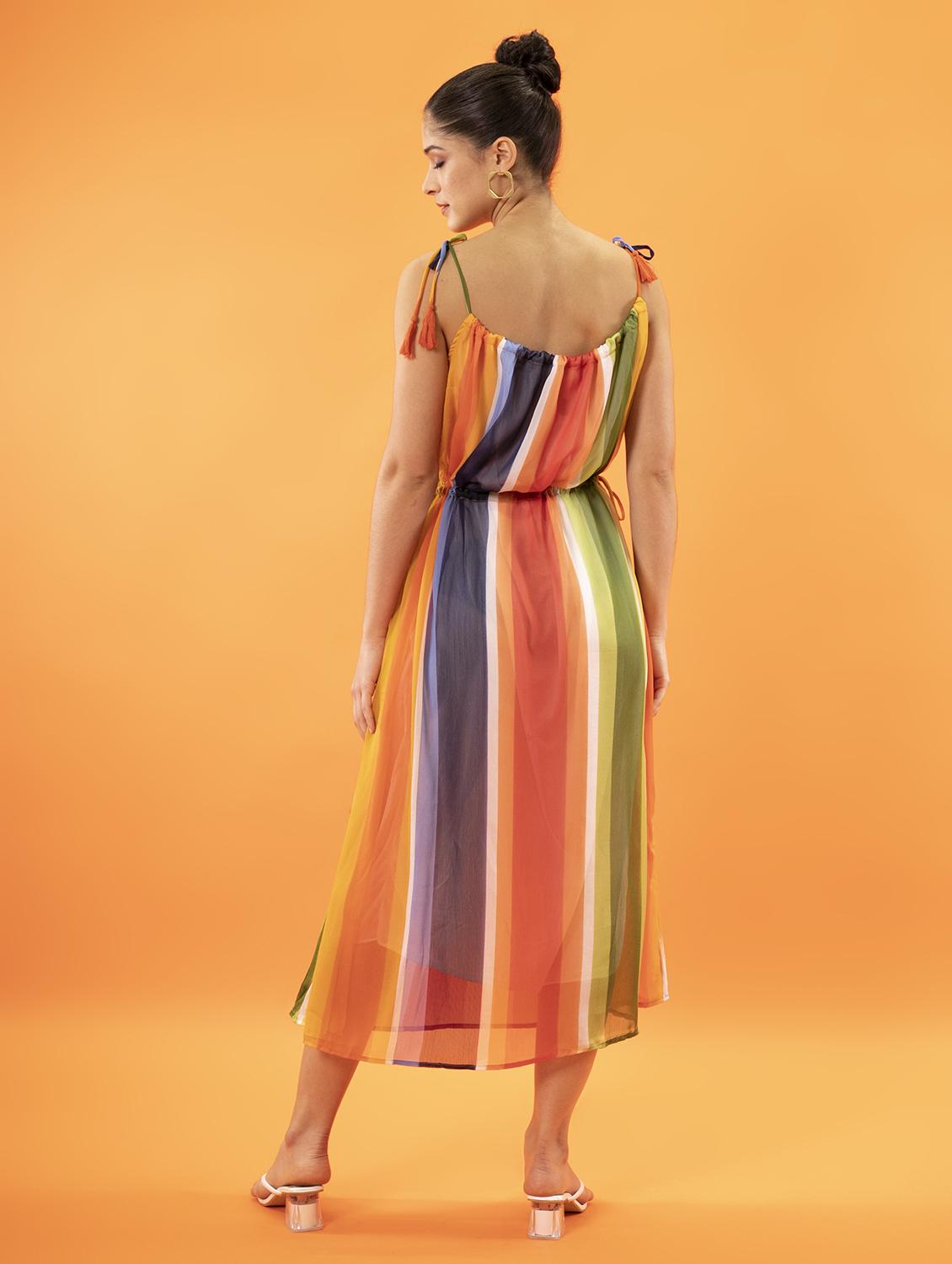 women's fit & flare printed dress - 19371398 - Standard Image - 2