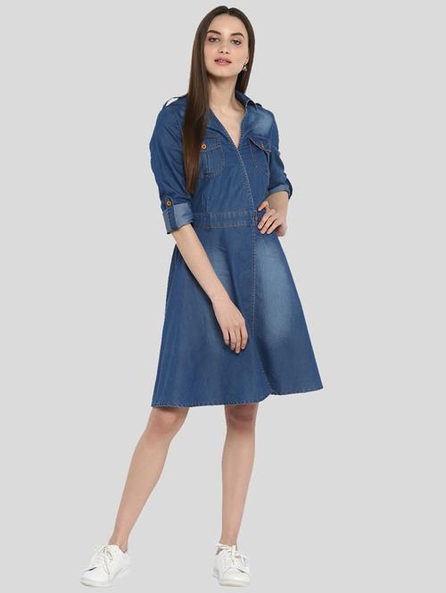 women's solid dress - 19371421 - Standard Image - 0