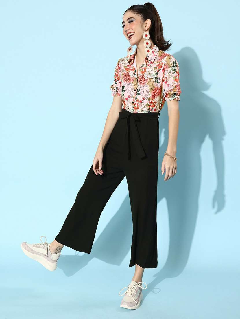  printed full leg jumpsuit