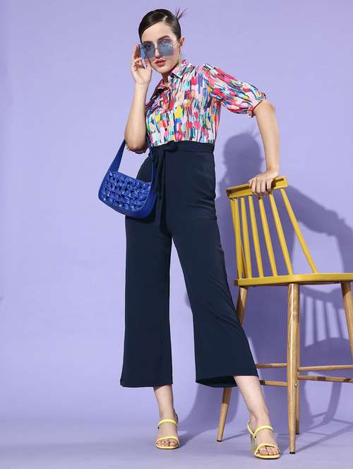  printed full leg jumpsuit