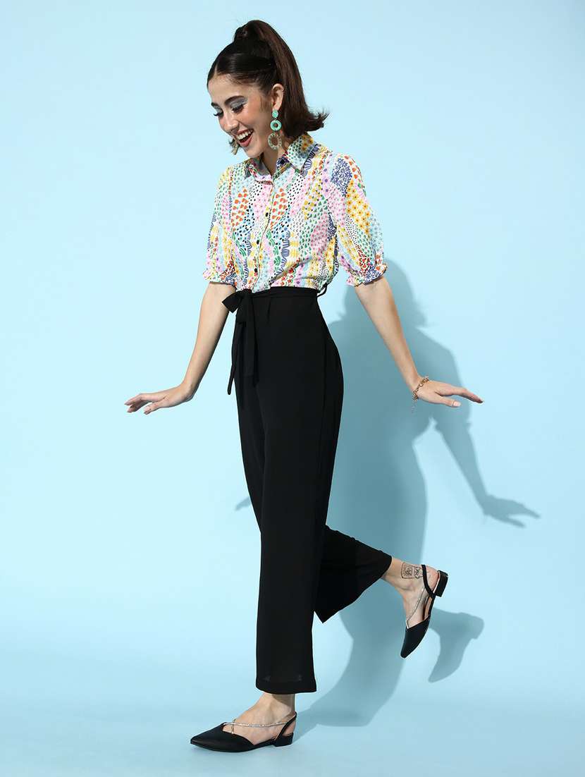  printed full leg jumpsuit