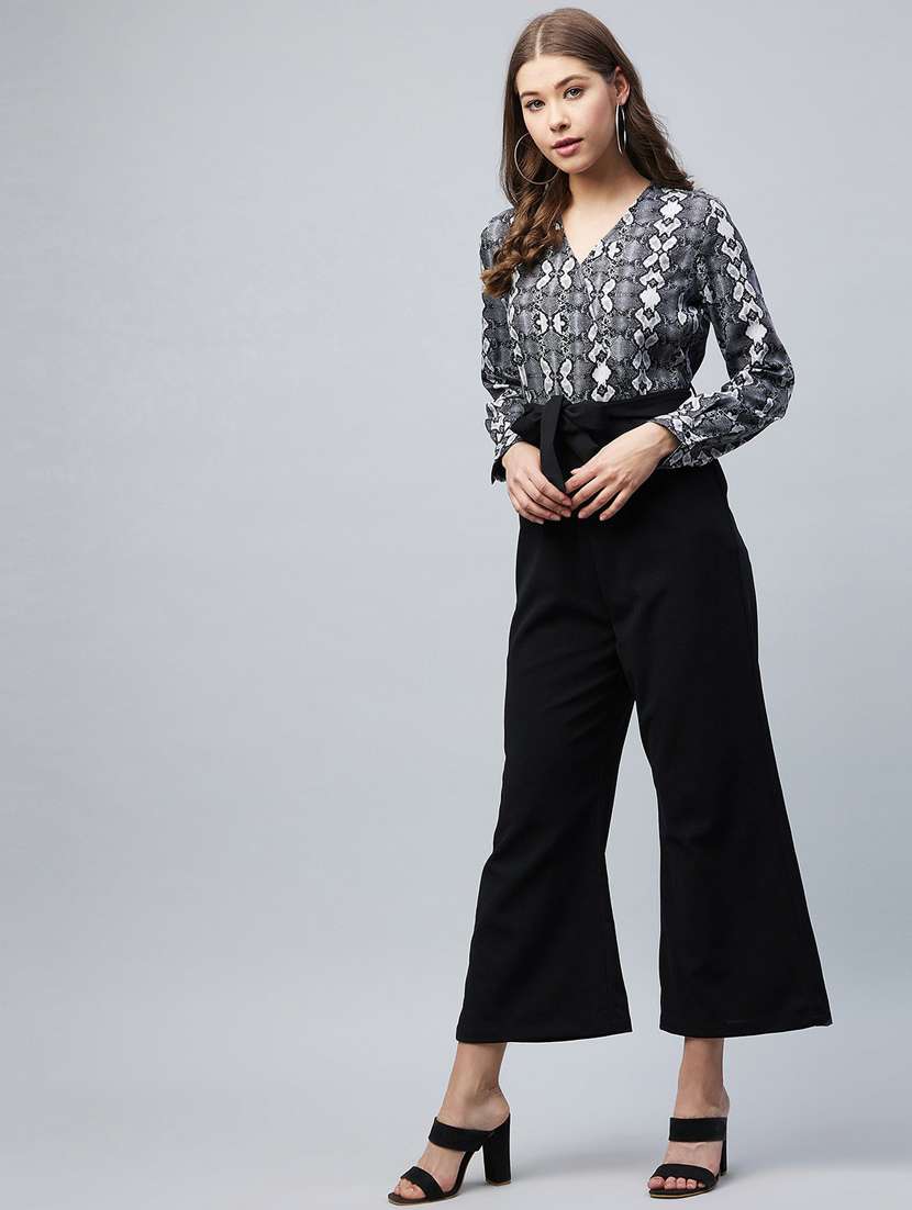  printed full leg jumpsuit