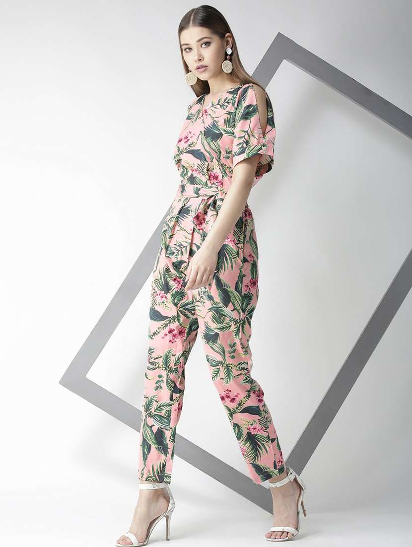 pink printed full leg jumpsuit - 19371601 -  Standard Image - 2
