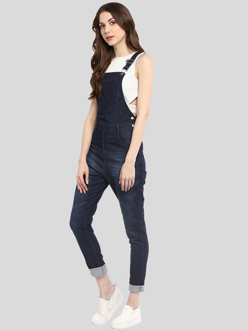 navy blue denim dungaree - 19371669 - Standard Image - 2