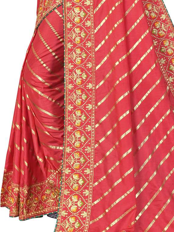 embroidered saree with blouse - 19371876 -  Standard Image - 2