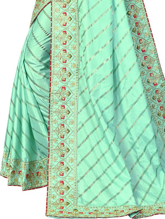 leheriya printed saree with blouse - 19372084 - Standard Image - 2