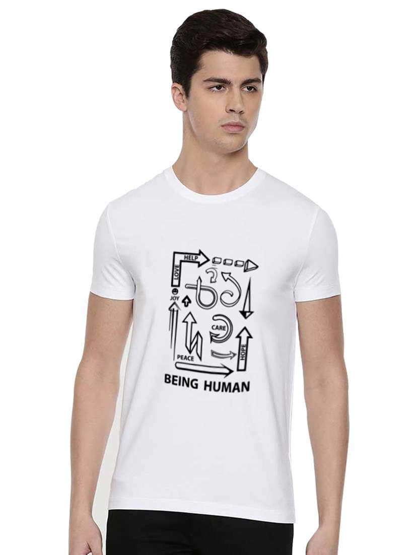 boys round neck front print t-shirt