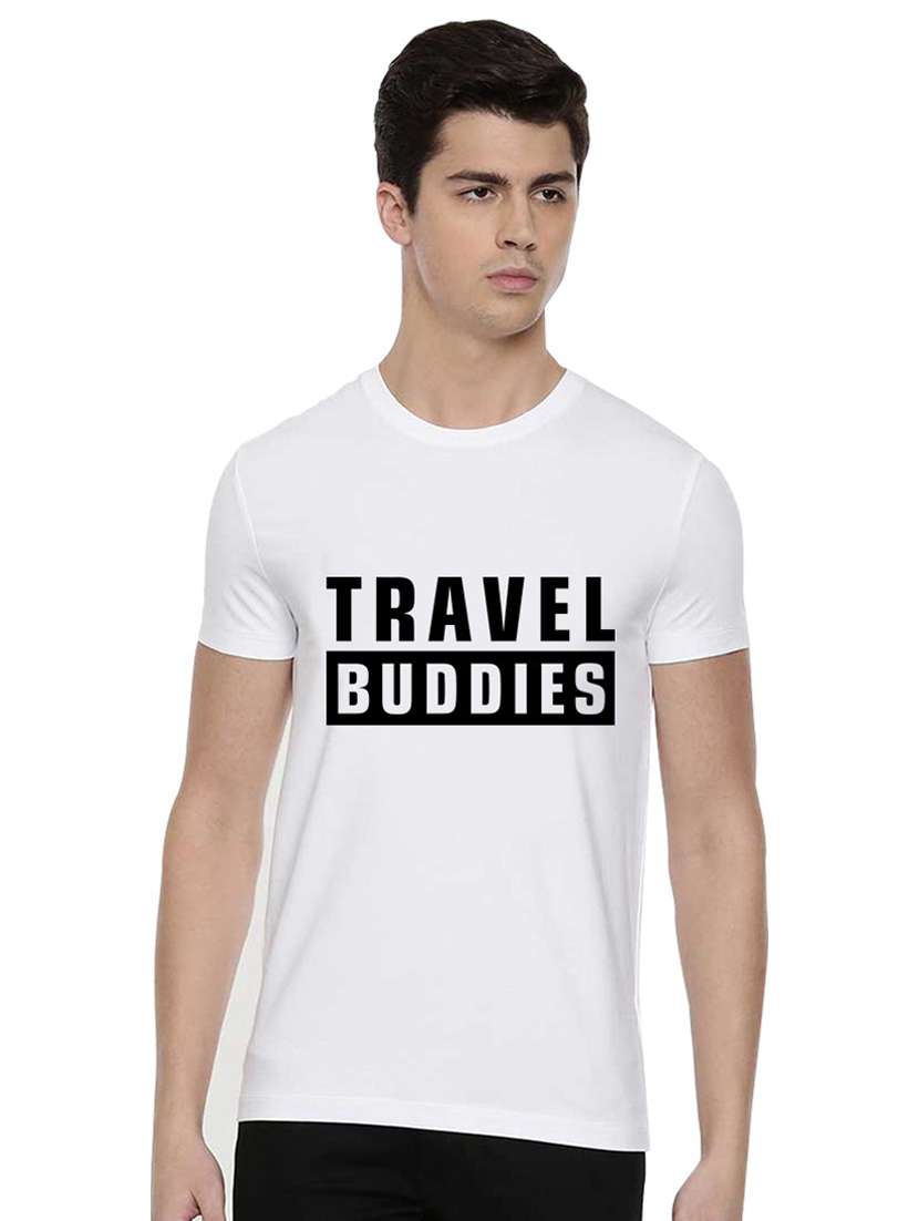 boys round neck chest print t-shirt