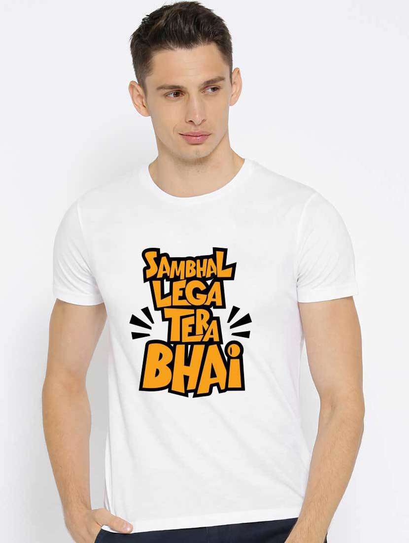 men printed short sleeves t-shirt