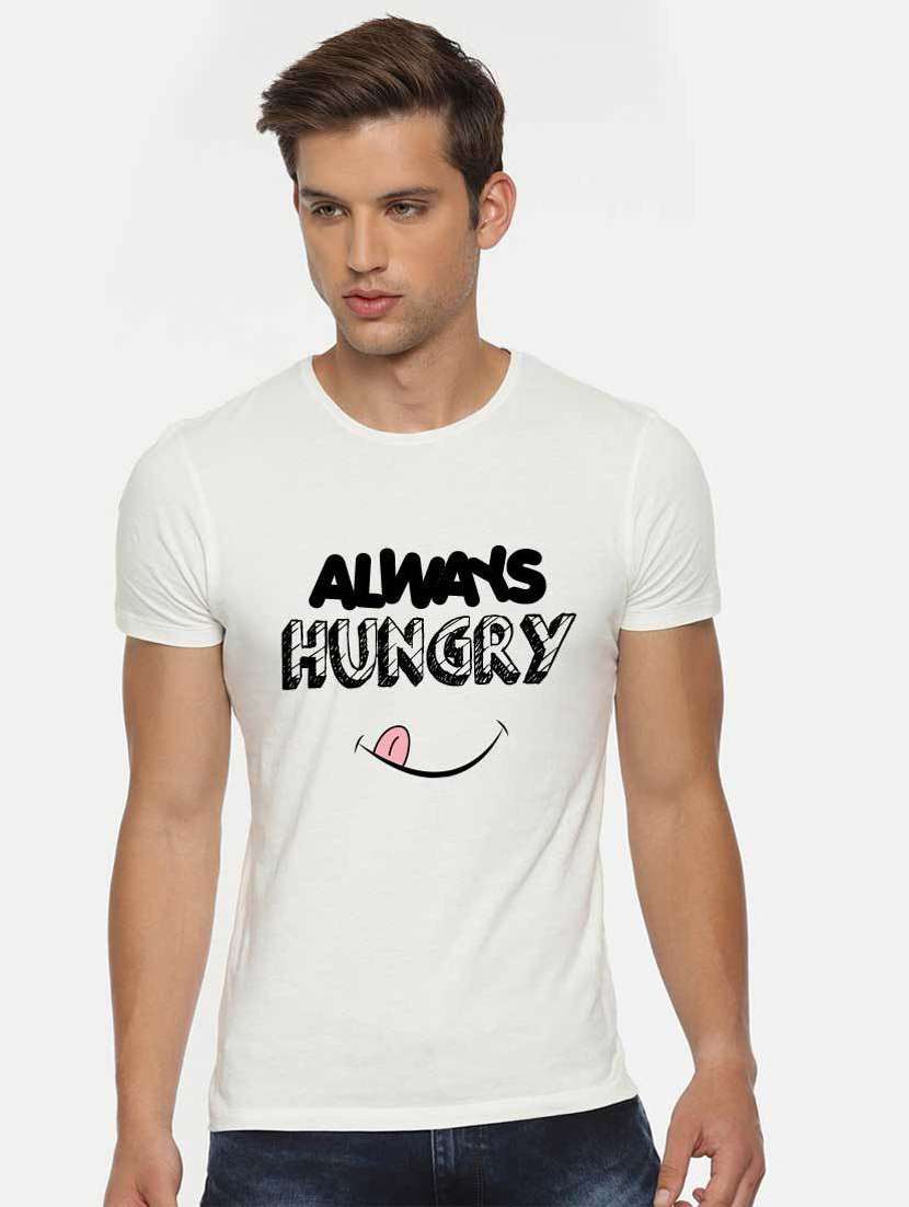 men round neck front print sweatshirt