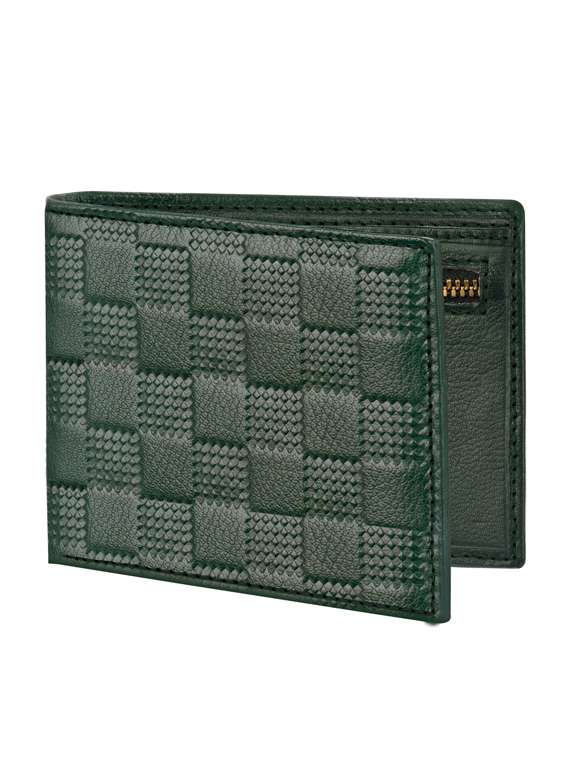 green textured wallet