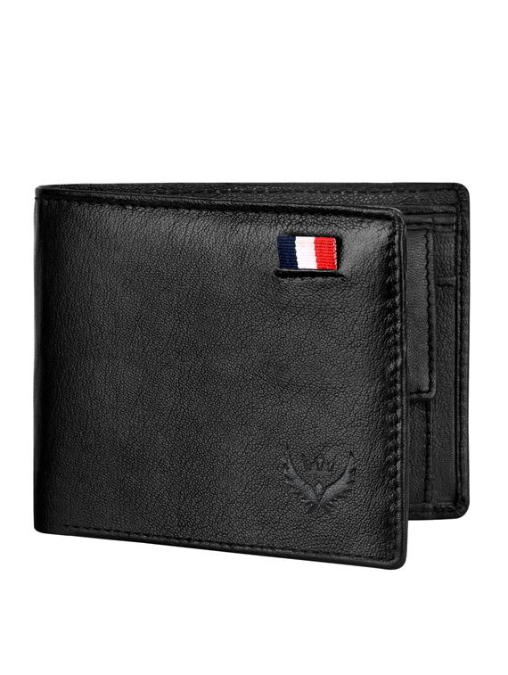 black grain texture leather wallet - 19388649 -  Zoom Image - 0