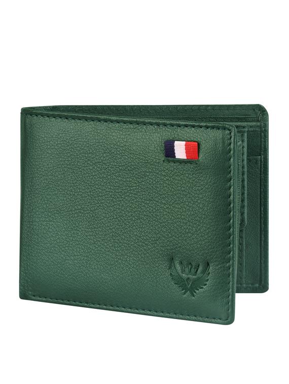 green grain texture leather wallet - 19388651 -  Zoom Image - 0