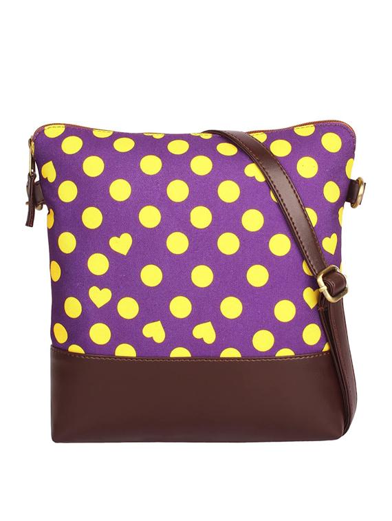purple canvas sling bag - 19404363 -  Zoom Image - 0
