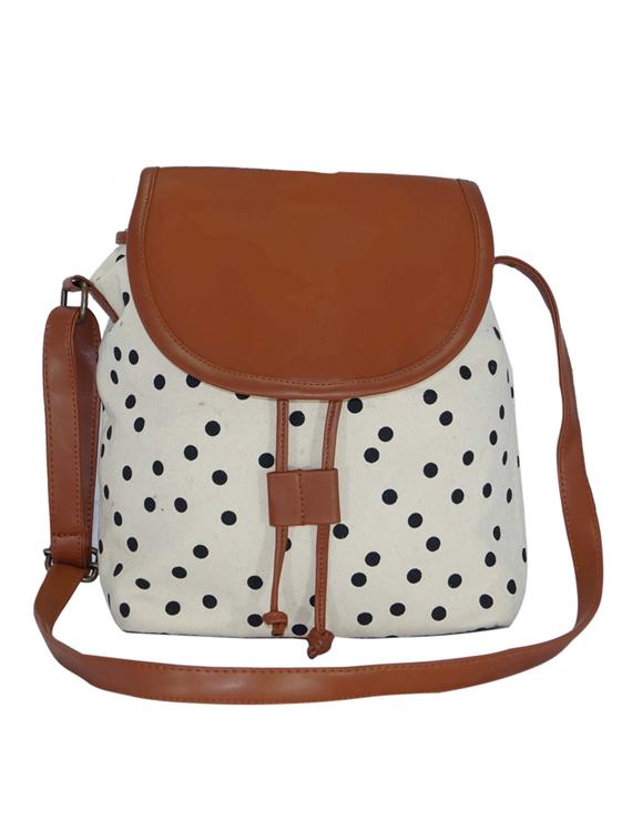 beige canvas sling bag - 19404399 - Zoom Image - 0