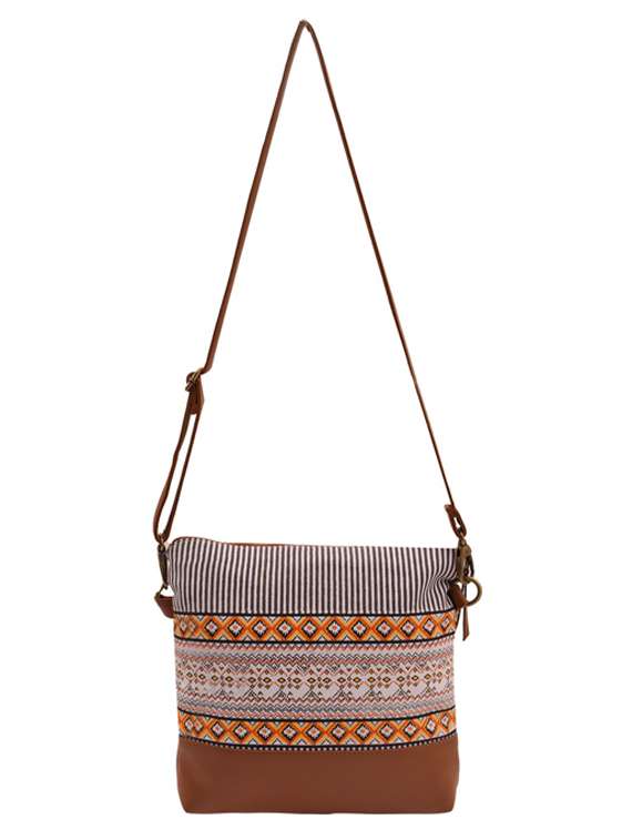 black canvas sling bag