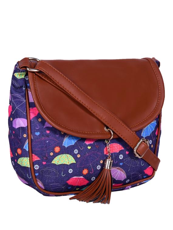blue canvas sling bag - 19404418 - Zoom Image - 0