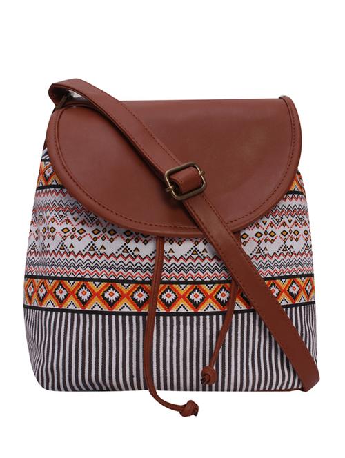 multi colored canvas sling bag - 19404422 -  Standard Image - 0