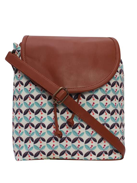 printed canvas regular sling bag