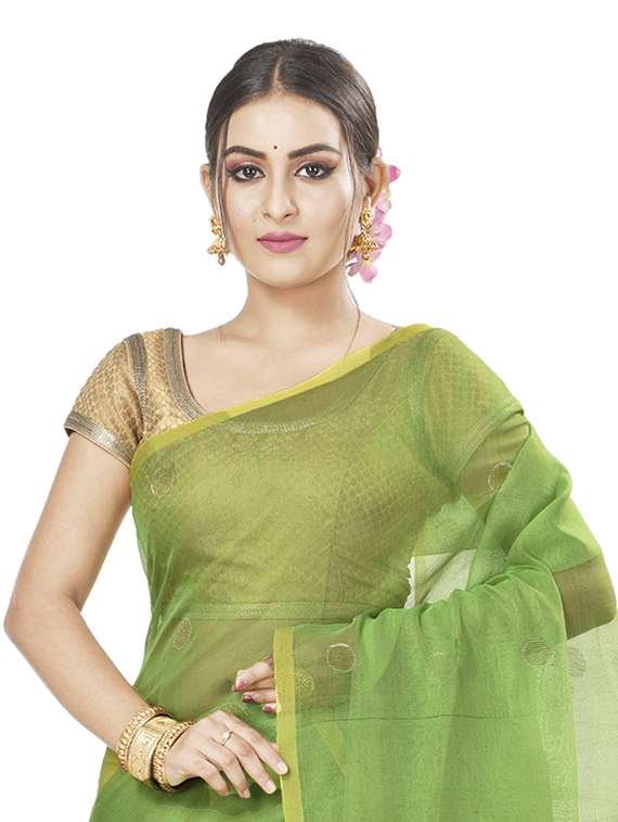 women's self design yellow colored saree with blouse - 19404716 - Standard Image - 2